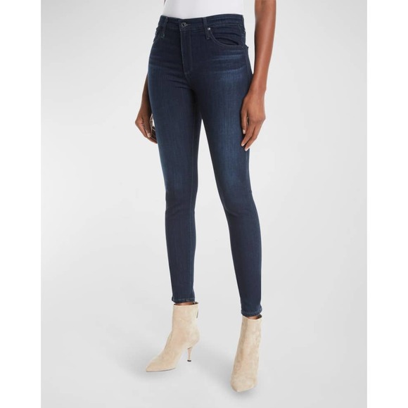 AG Adriano Goldschmied Jeans 27 Dark Blue Denim Farrah High Rise Skinny - Picture 1 of 11